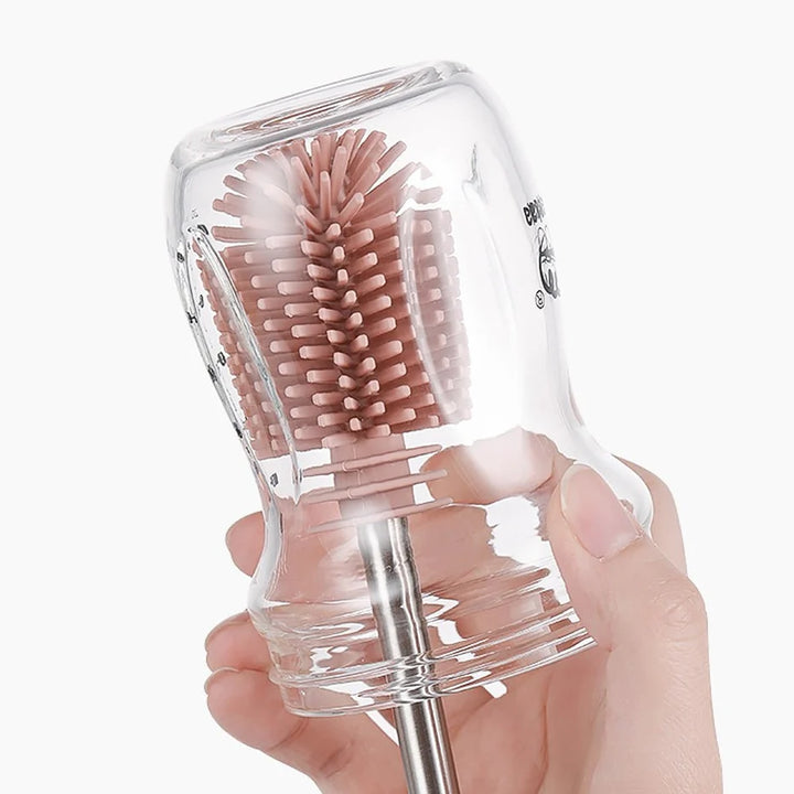 Brosse de nettoyage en silicone à double embout – Gris Sueva