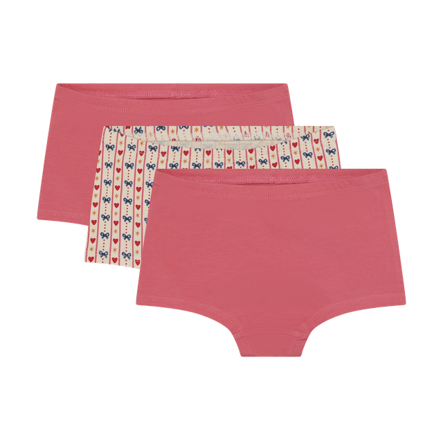 Ensemble de 3 culottes - Boucles et coeurs