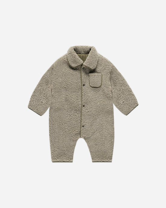 Combinaison en sherpa Olive 3-6 mois