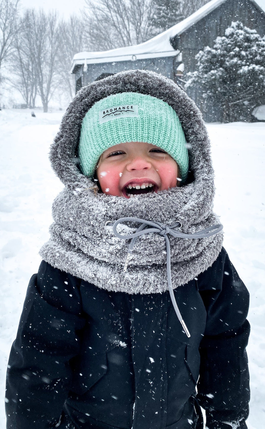 Tuque en tricot doublée Turquoise M