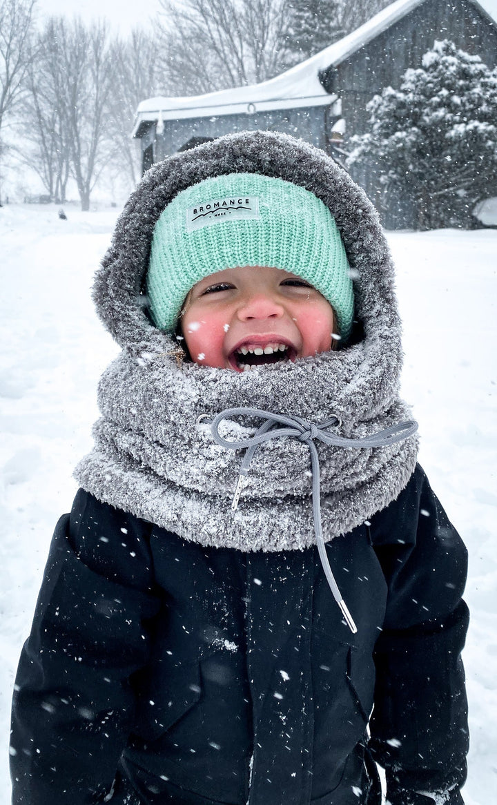 Tuque en tricot doublée Turquoise M