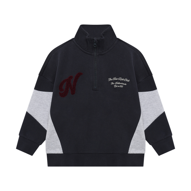 Sweat à col zippé marine