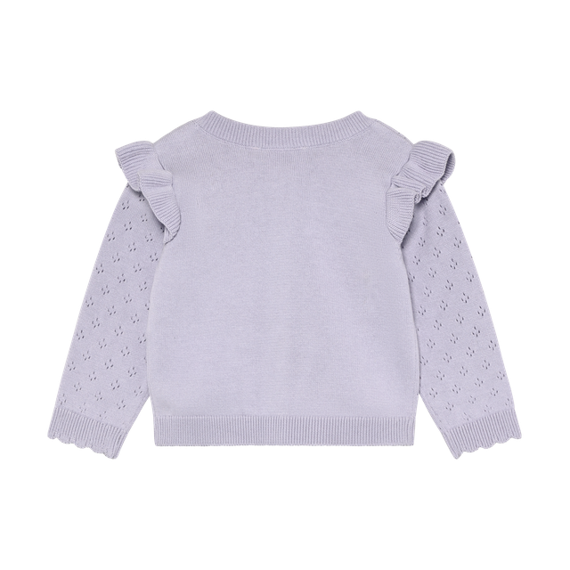 lilac knit cardigan