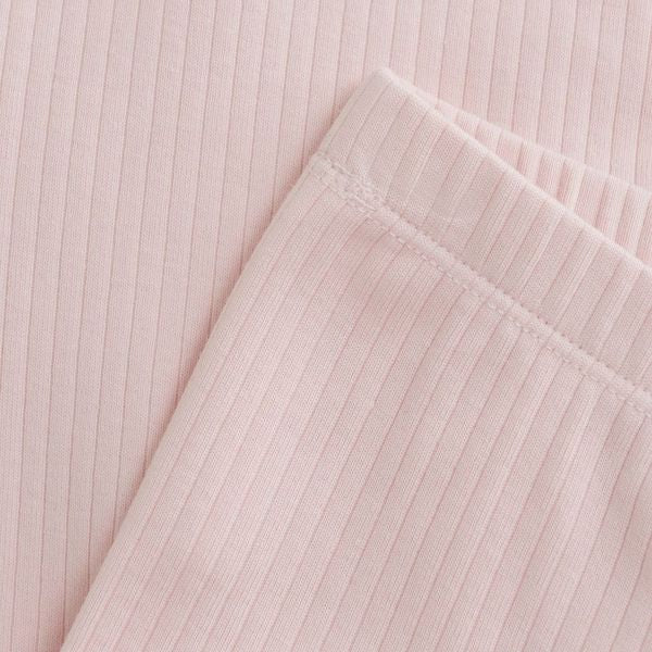 Legging côtelé Rose voilé