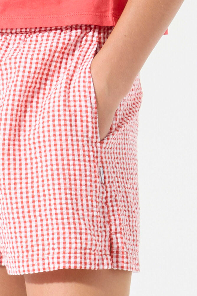 Short - Gingham rouge