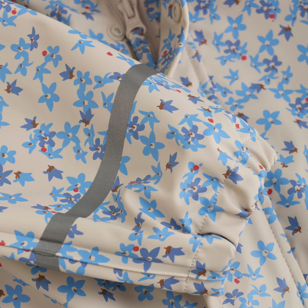 Habit de pluie une pièce - Fleurs bleues