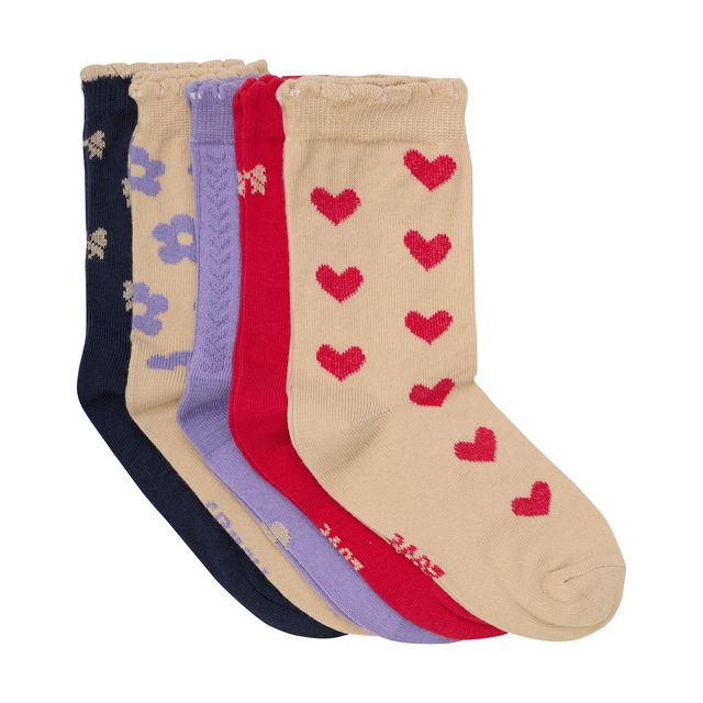 Paquet de 5 paires de chaussettes - Coeurs