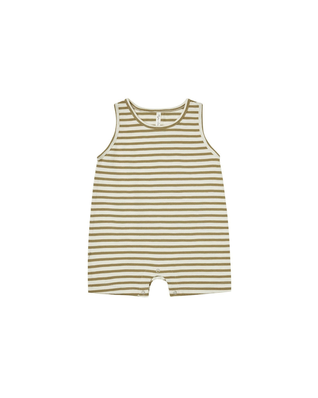 Romper sans manches Olive stripes  0-3 mois