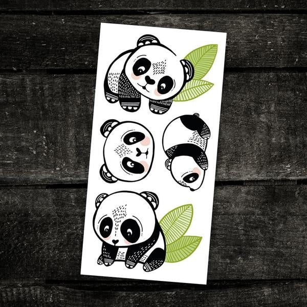 Tatouages temporaires Les pandas sympas