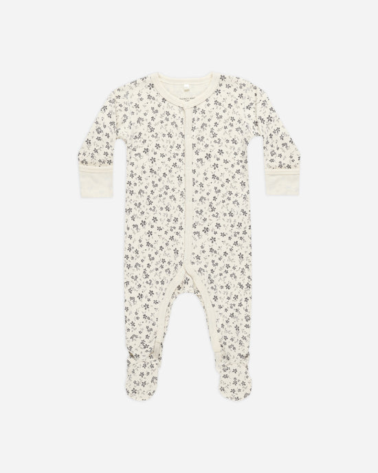 Pyjama une pièce Blue Floral Nouveau-né