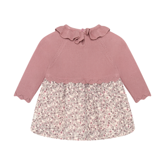 Robe en tricot à volants fleuris