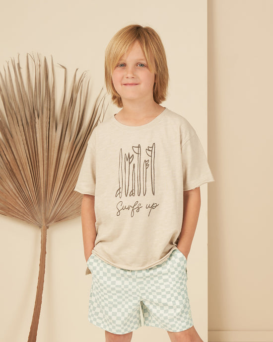 Short de piscine Seafoam Check  8-9 ans