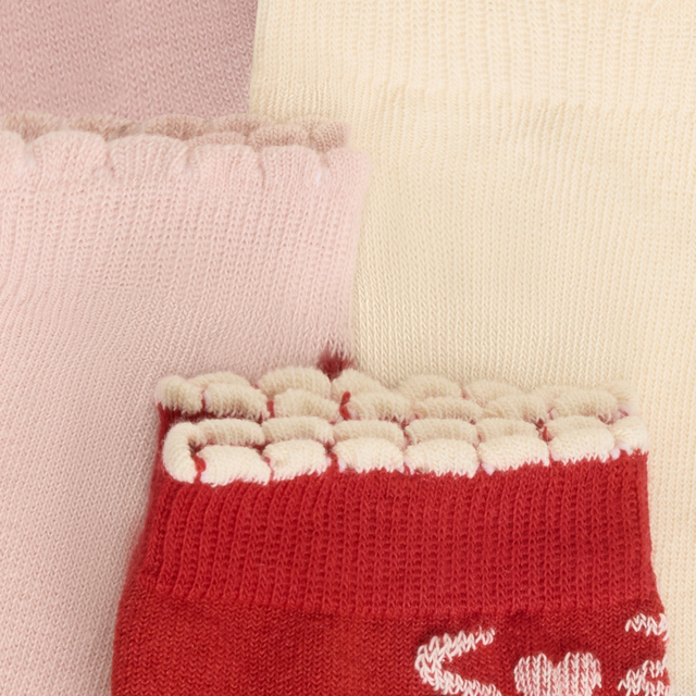 Paquet de 3 paires de chaussettes à rebords frisotés - Noël