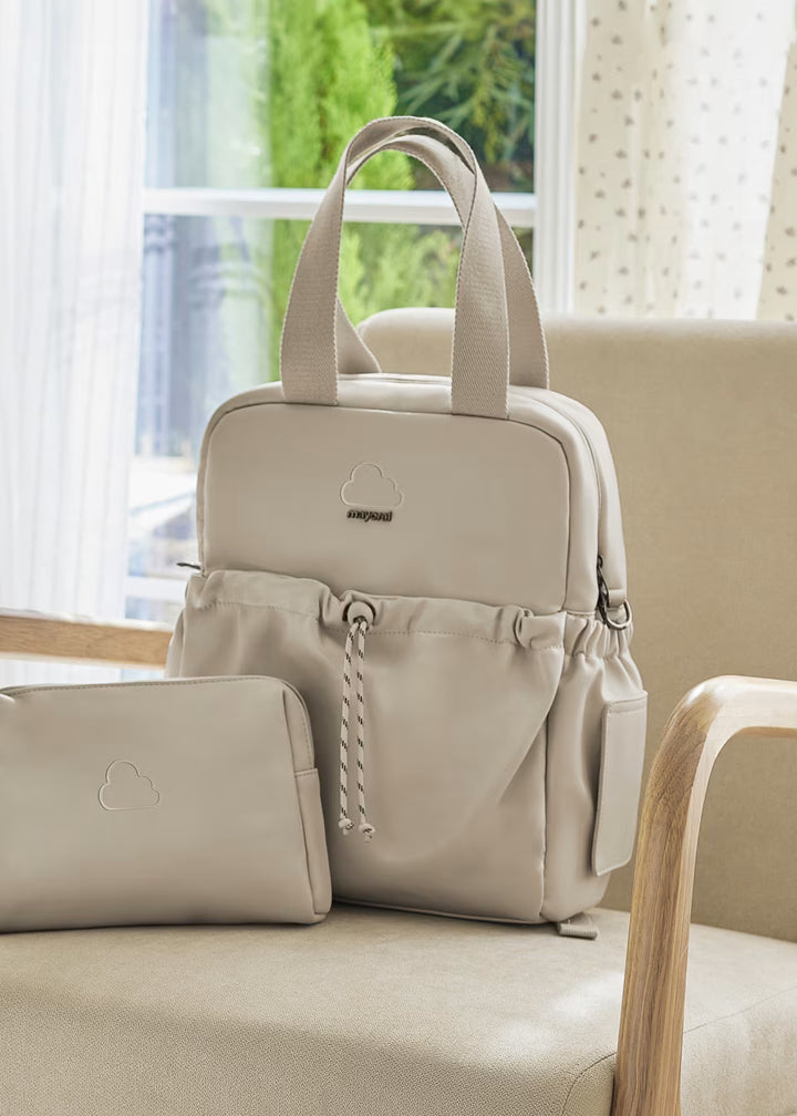 Sac à dos de maternité avec matelas à langer - Crème
