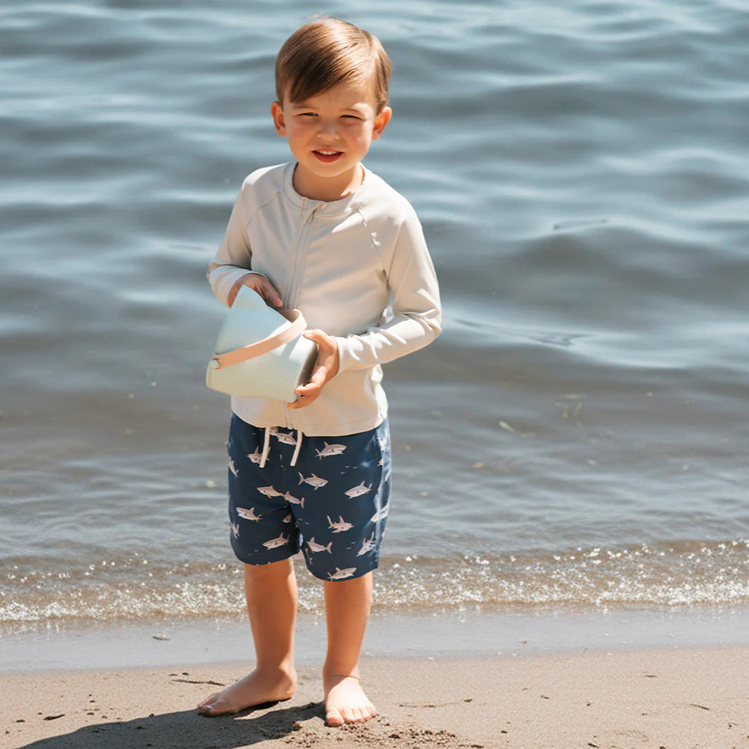 Shark print pool set (shorts and top)