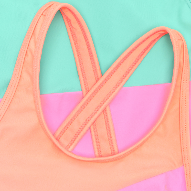 Maillot une pièce - Colorblock Peach
