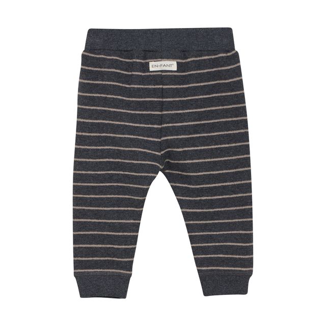 Pantalon en molleton marine à rayures sables (bébé)