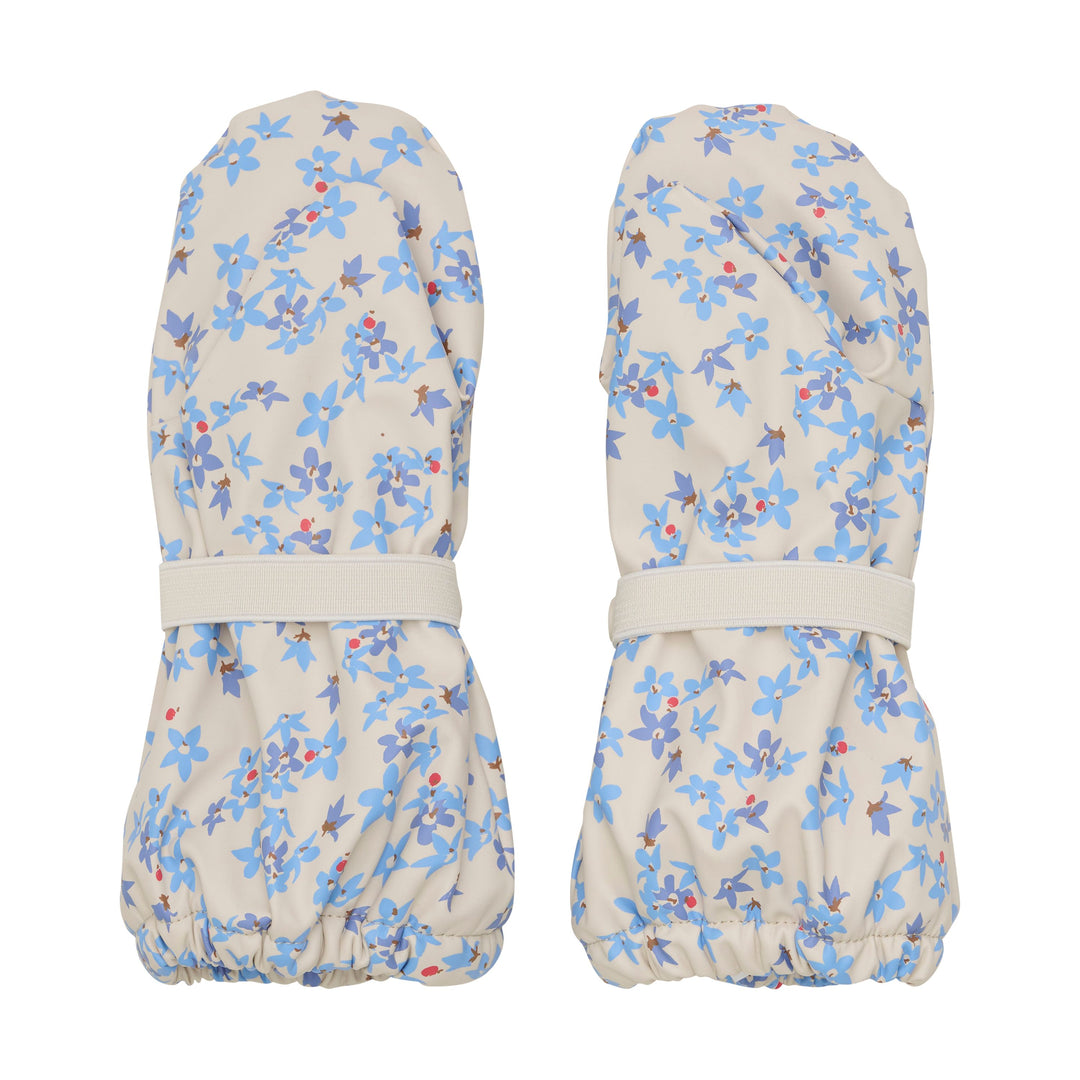 Mitaines imperméables - Fleurs bleues