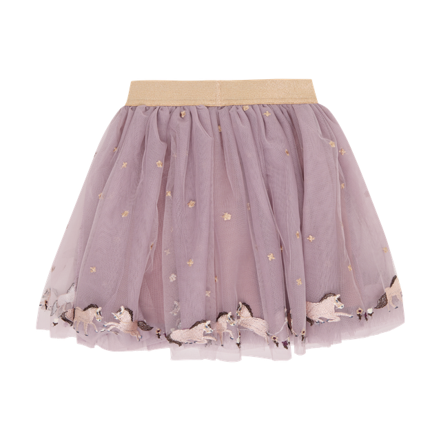 Jupe en tulle avec broderies de chevaux