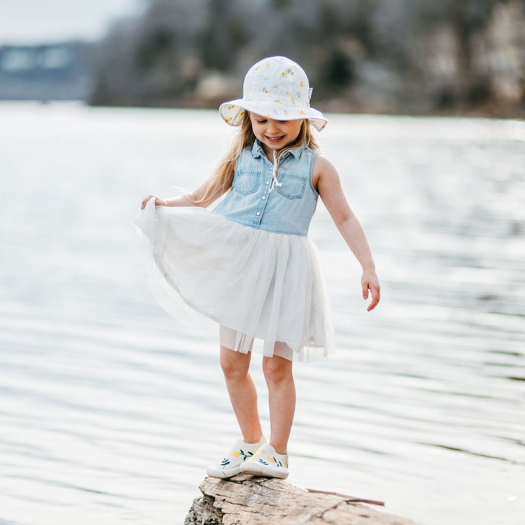 Chapeau Floppy Yellow flower L