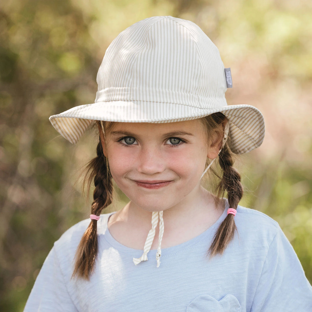 Chapeau Floppy Beige Stripes
