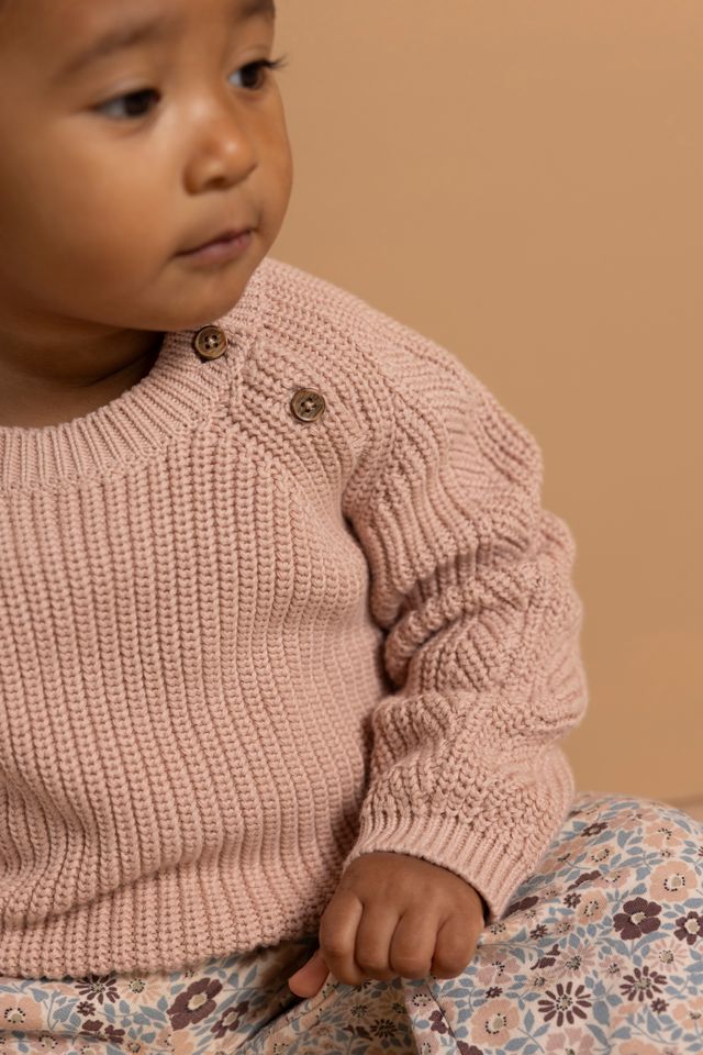 Chandail en tricot Rose pâle
