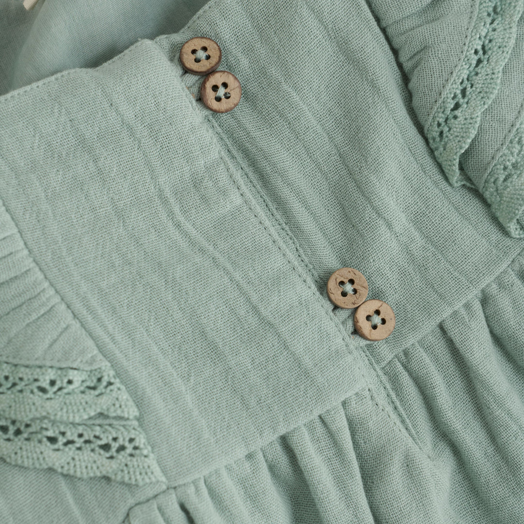 Robe à manches courtes à volants Jade