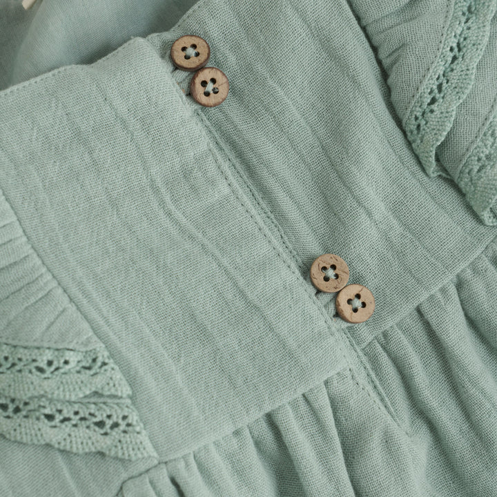 Robe à manches courtes à volants Jade