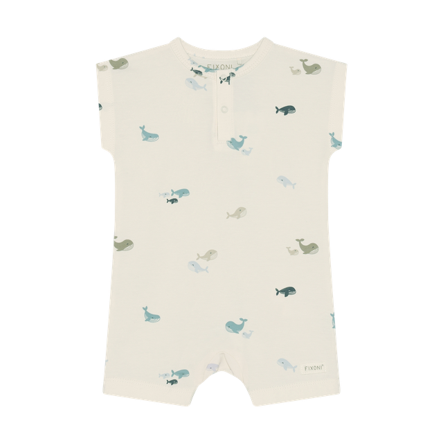 Whale print romper